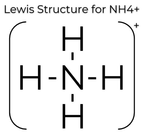As seen from the above examples, The charge of NH4 is 1. . Nh4 lewis dot structure